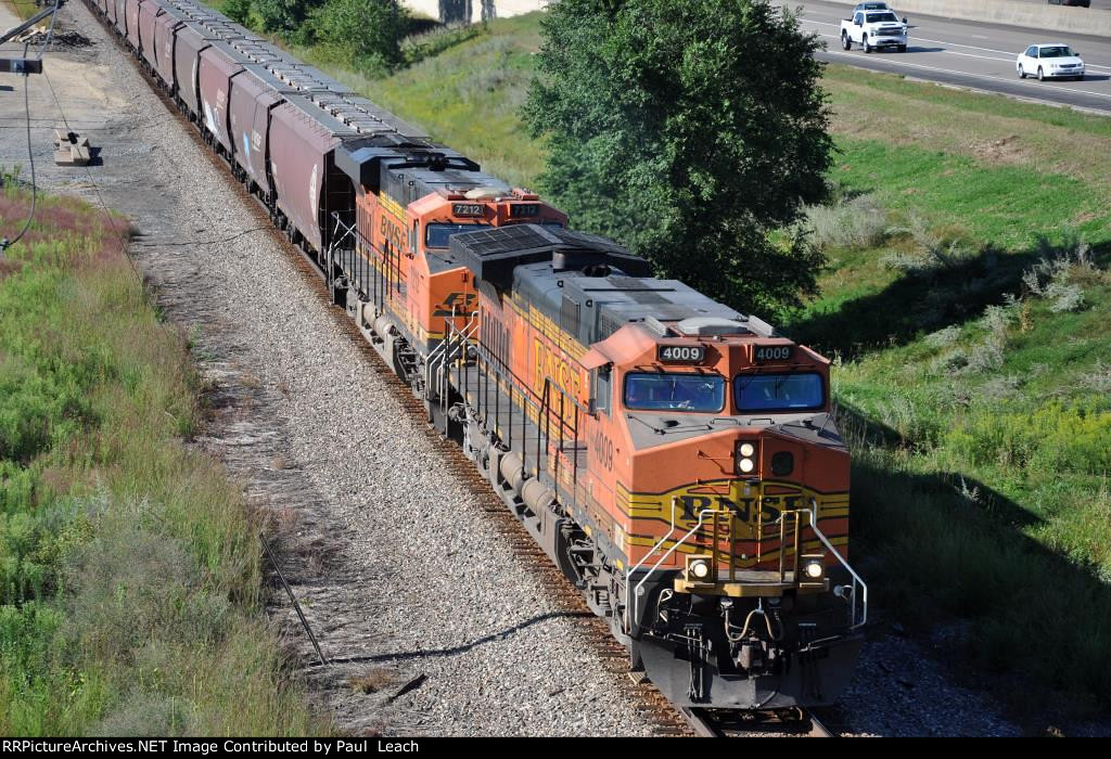 Eastbound grain train